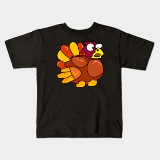 Chicken Turkey (eyes looking down right and facing the right side) - Thanksgiving Kids T-Shirt